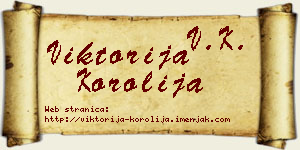 Viktorija Korolija vizit kartica